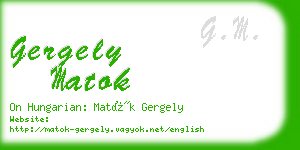 gergely matok business card